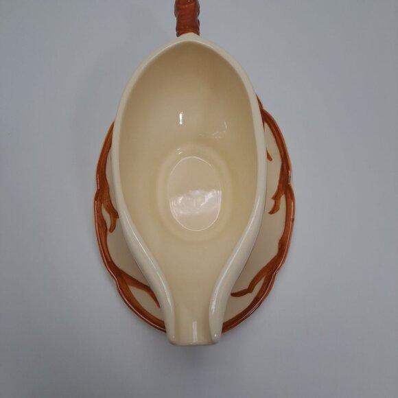 Franciscan Gladding McBean 50s Apple Gravy Boat Hand Decorated Collectible Decor - Picture 7 of 12